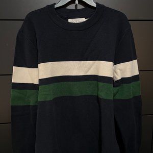 H&M Pullover Navy Striped Sweater Large Used